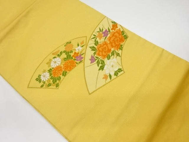 JAPANESE KIMONO / VINTAGE NAGOYA OBI / WOVEN FLOWERS